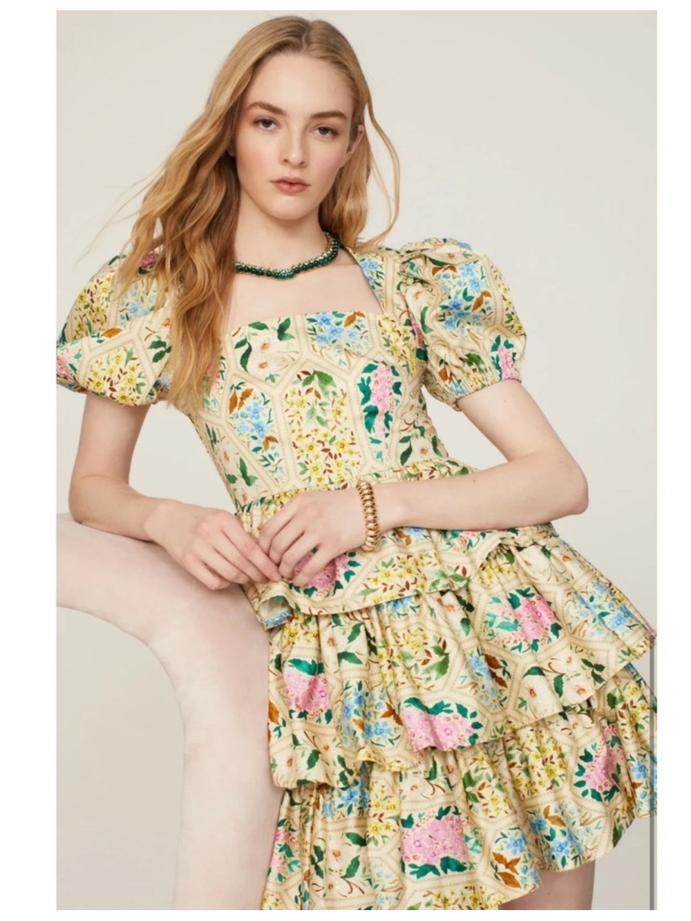 Hunter Bell Porter Dress - Floral Tile Sz 2